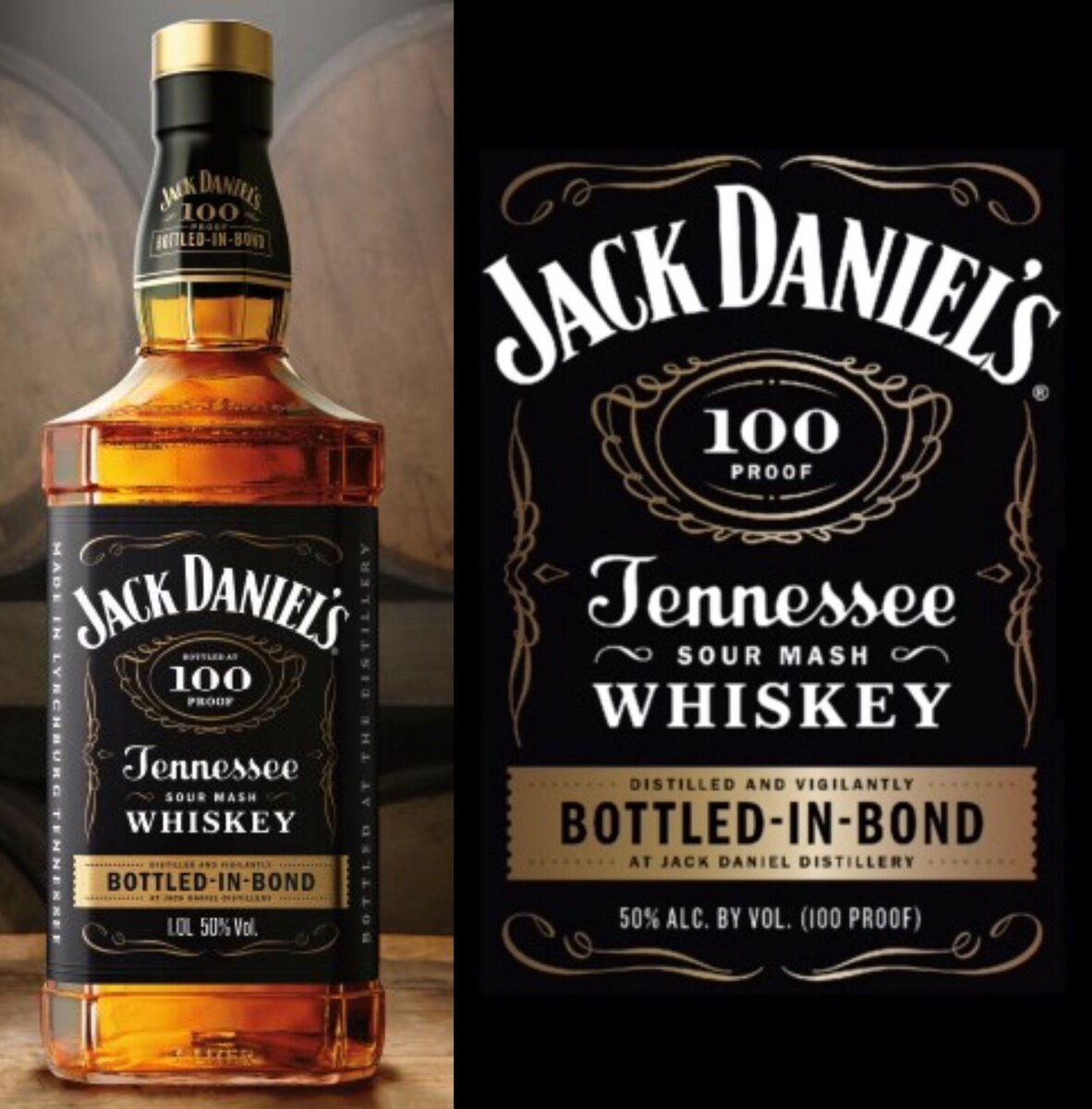 Jack Daniels Bottled-In-Bond с крепостью 50 градусов