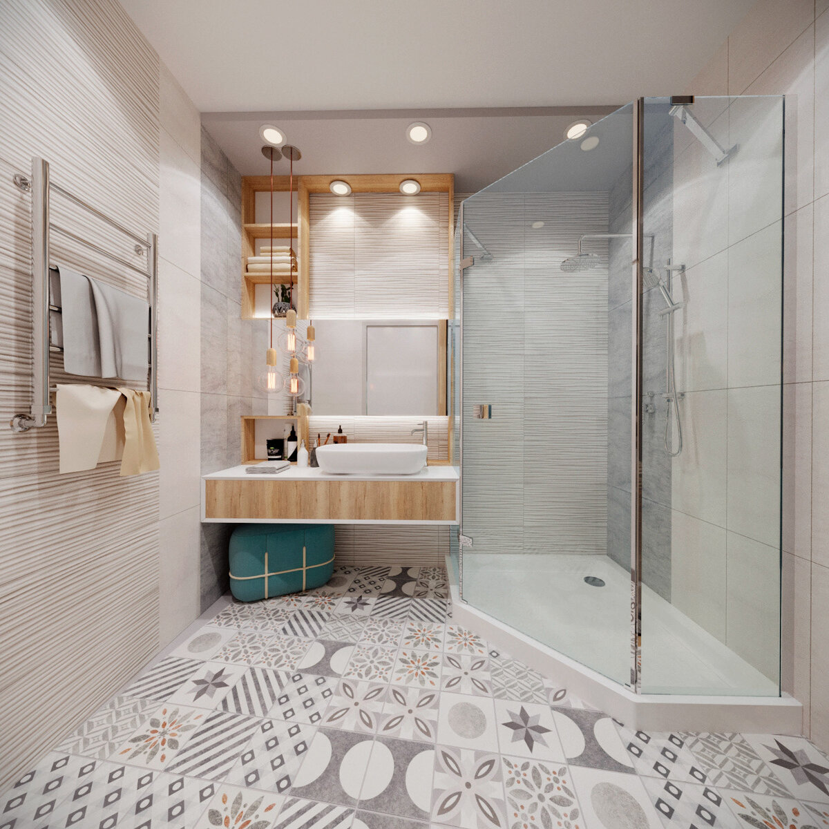 Без излишеств, но очень мило. Приятный, эргономичный интерьер в скандинавском стиле