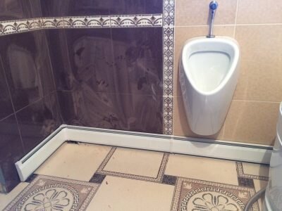 В санузле очень тепло, без теплого пола