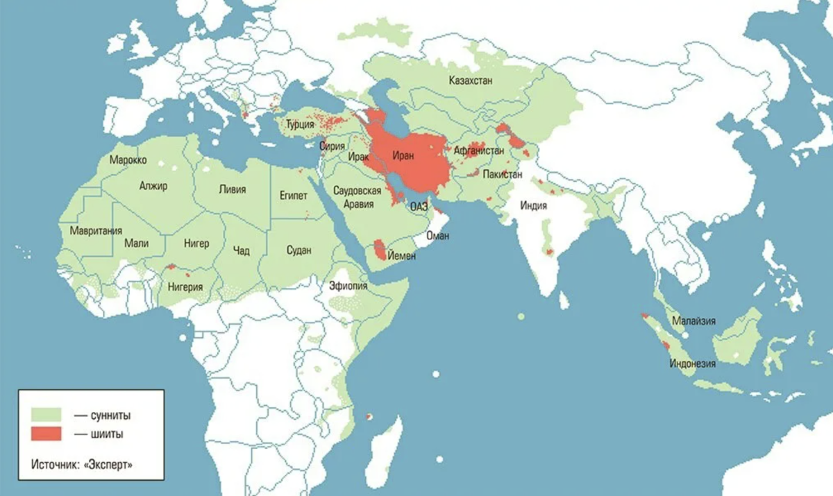 Где живут мусульмане. Шииты и сунниты на карте мира. Мусульмане сунниты на карте. Карта мира суннитов и шиитов. Мусульмане шииты и сунниты на карте мира.