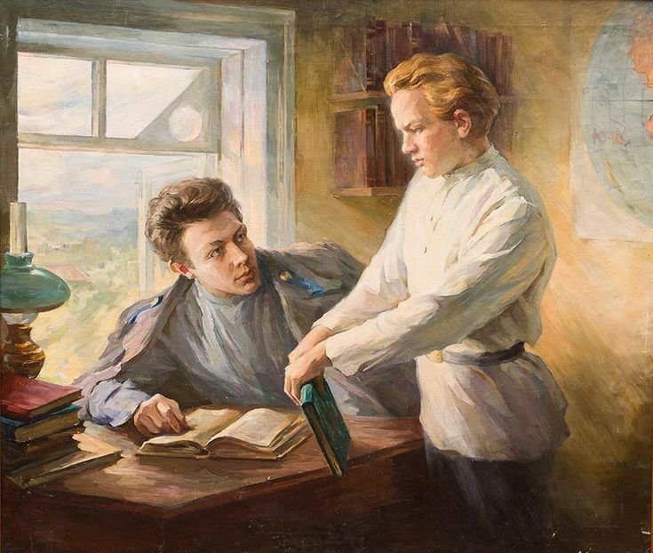 Братья Ульяновы. Картина О. Вешнякова, 1961 год