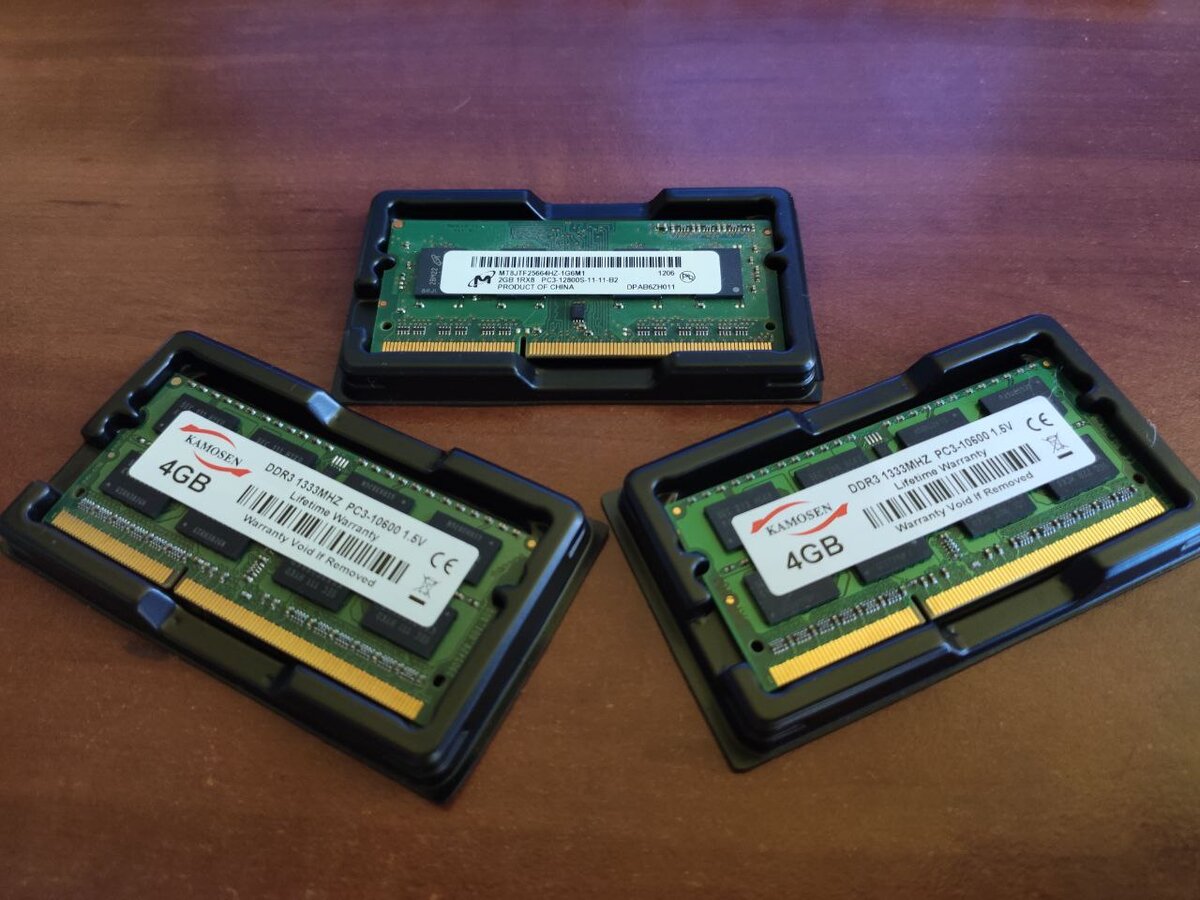 Оперативная память ноутбука