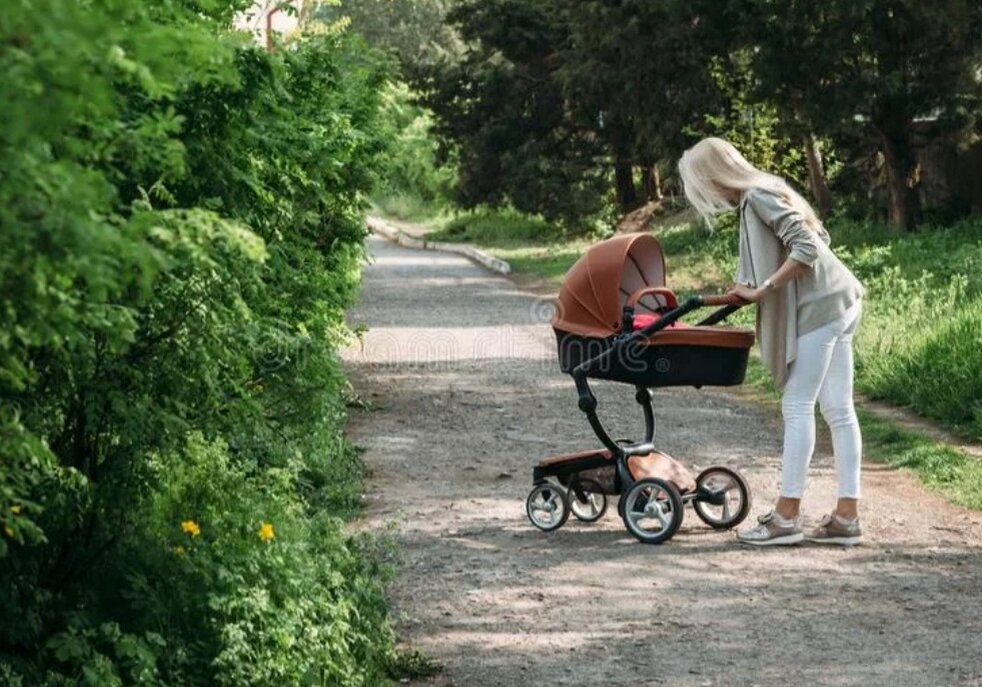 Коляска в парке
