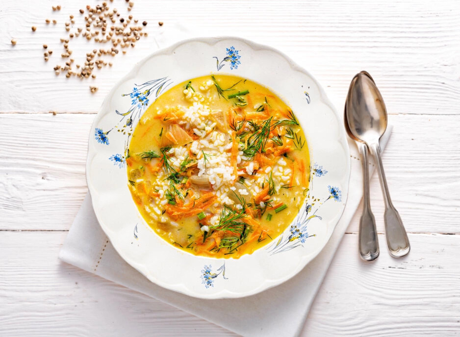 Суп из укропа с рисом