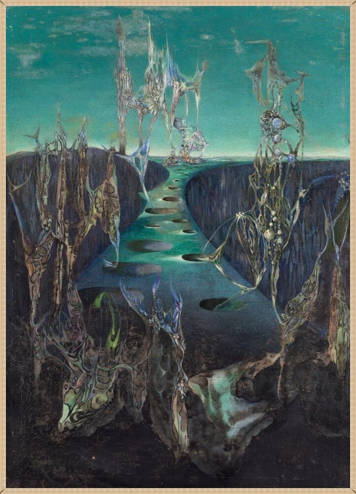 © Вольфганг Паален (Wolfgang Paalen). Деревенская (пейзажная) медуза. 1938