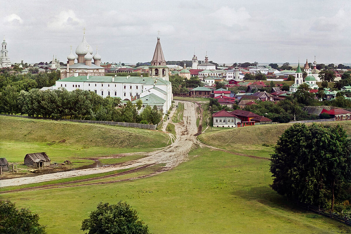 Русские города говорить. Суздаль Прокудин Горский. Прокудин-Горский фотографии Суздаля. Вид на Суздаль Прокудин-Горский. Прокудин Горский Великий Новгород.