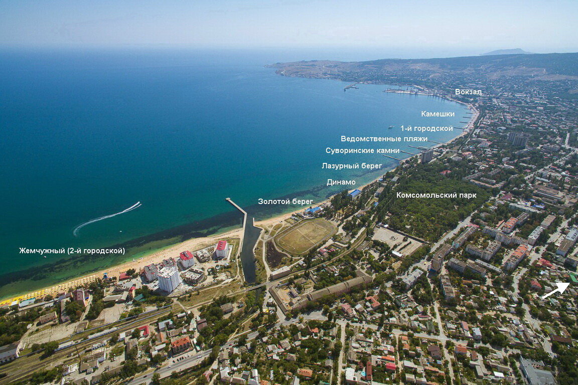 Расположение отеля Sun City в Феодосии