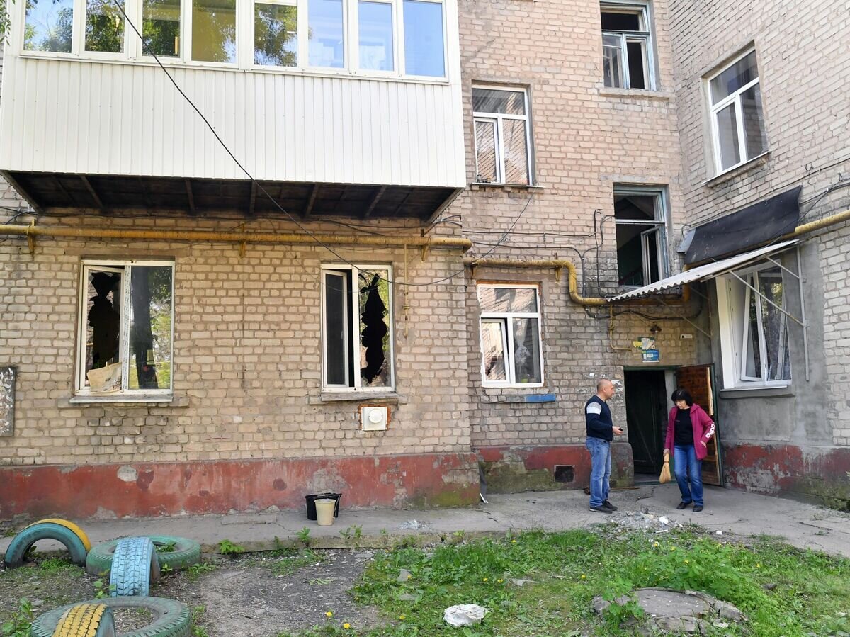    Жилой дом в районе Юбилейный Луганска, разрушенный в результате обстрела со стороны ВСУ© РИА Новости