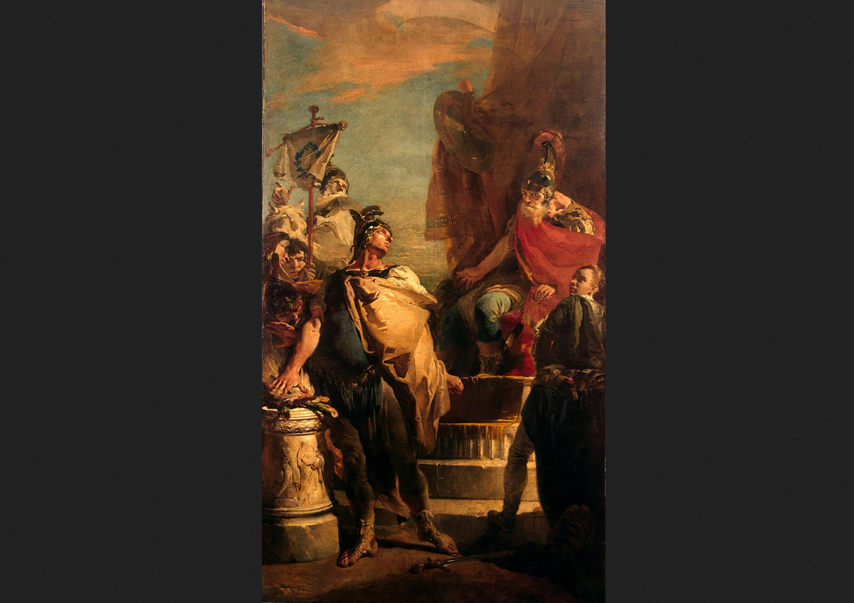 Дж. Б. Тьеполо. "Муций Сцевола в лагере Порсены". 1729.