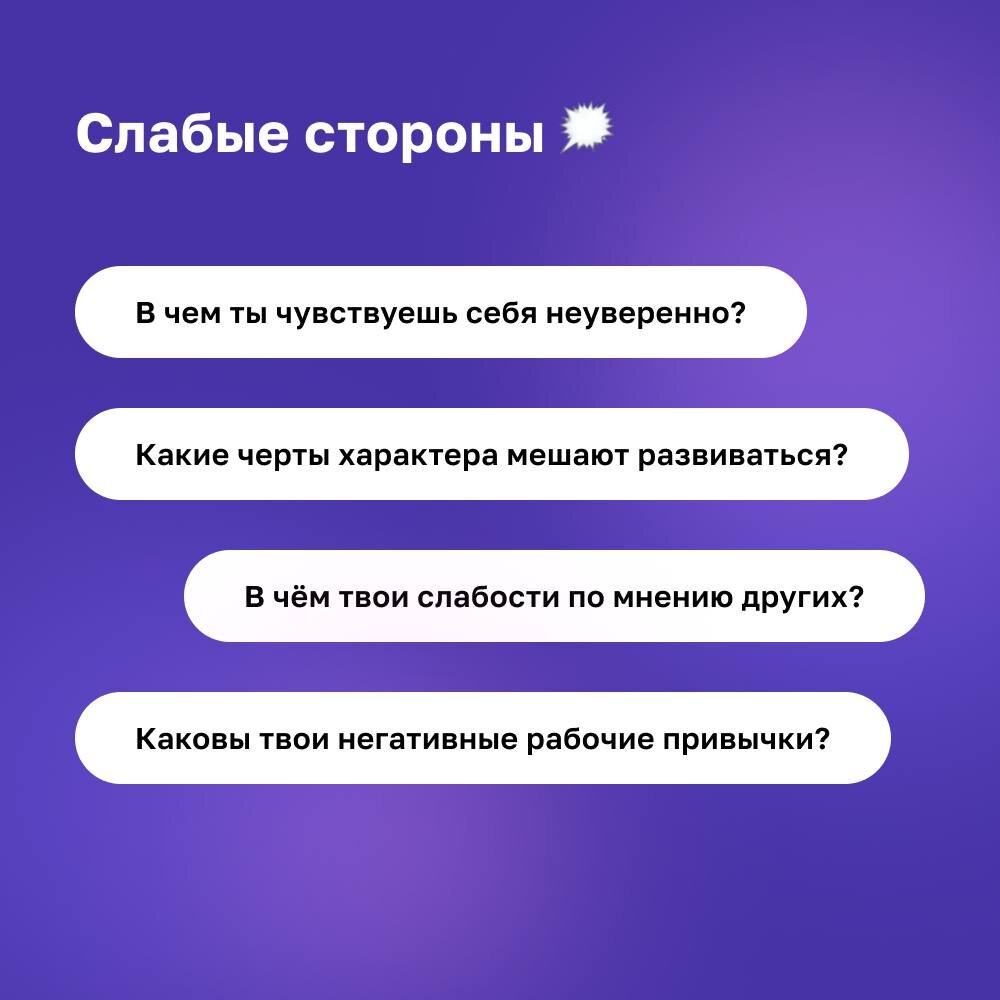 Как определить свои слабые и сильные стороны? SWOT-анализ | Просто о  карьере | Дзен