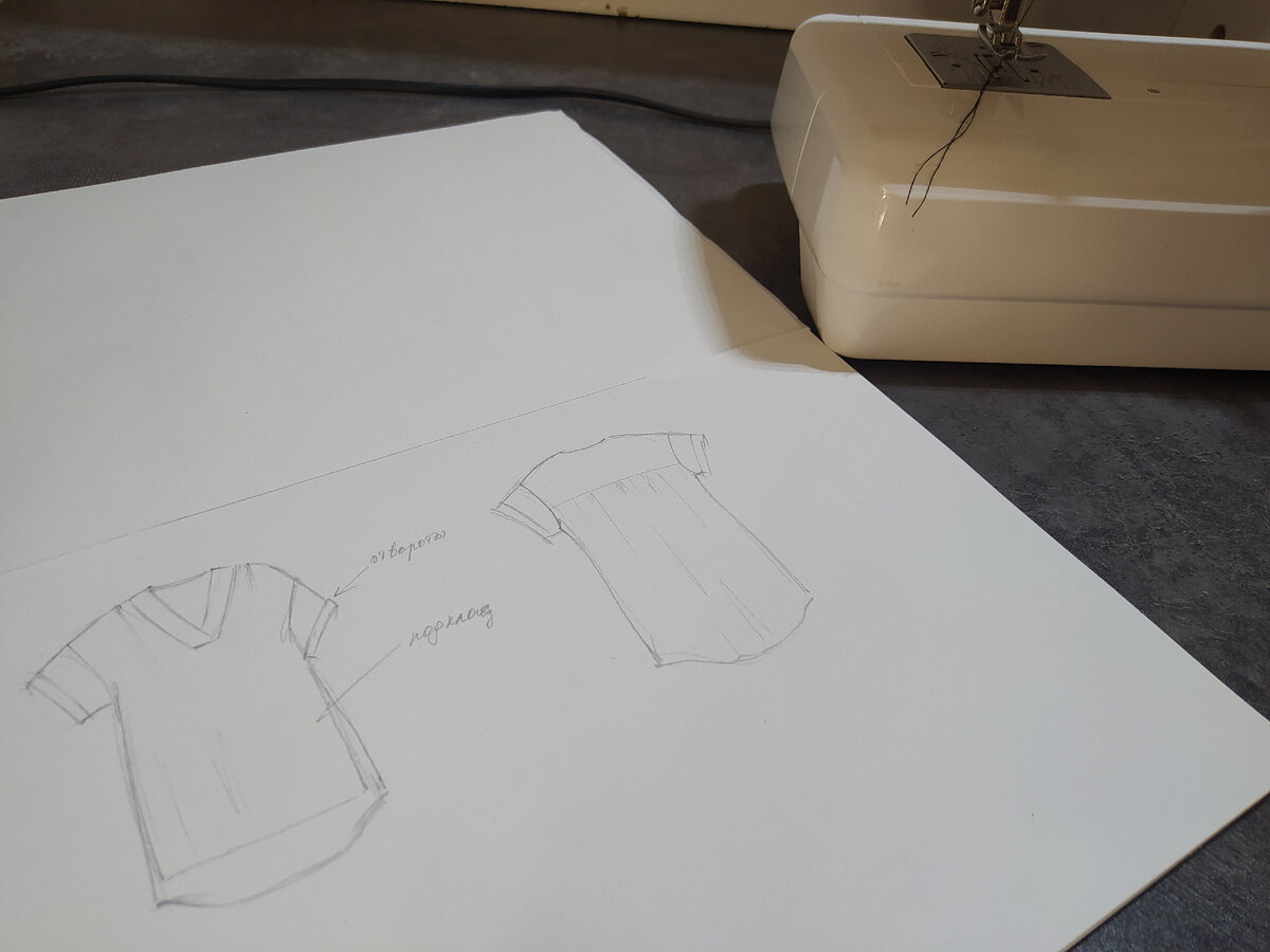 Эскиз будущего платья