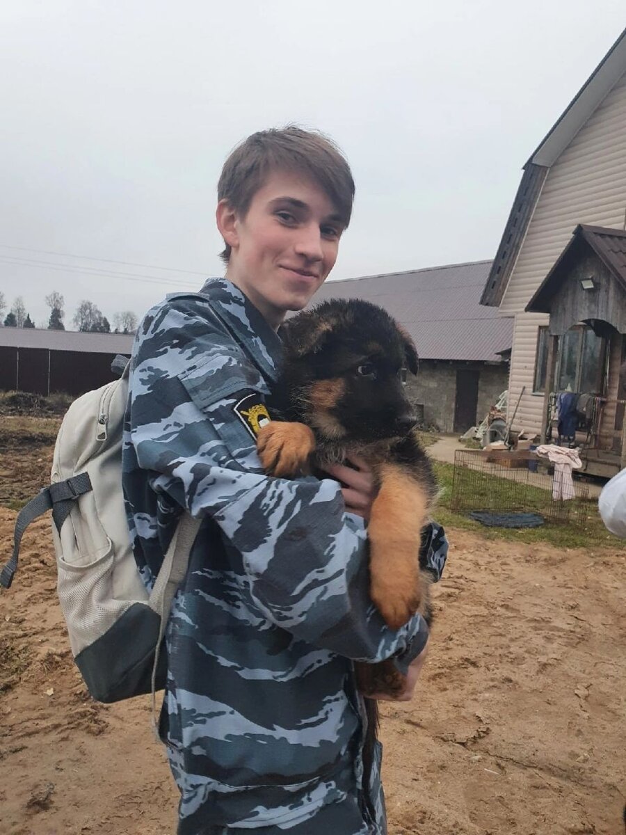 Через месяц мой щенок несколько подрос