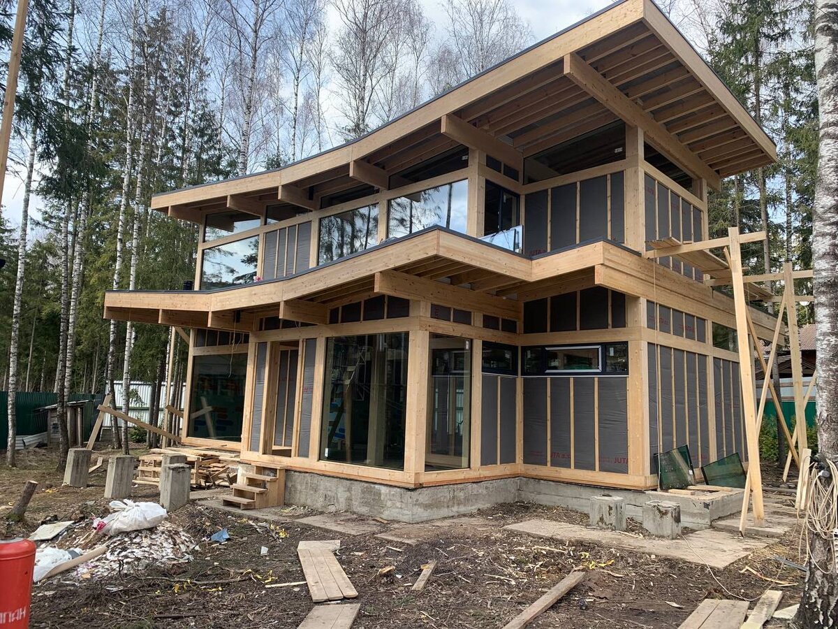 Фотография каркаса дома фахверк от компании «NOEX HOME»