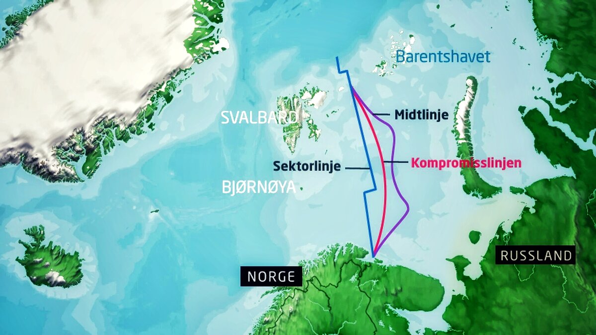 Карта границы норвегии с россией