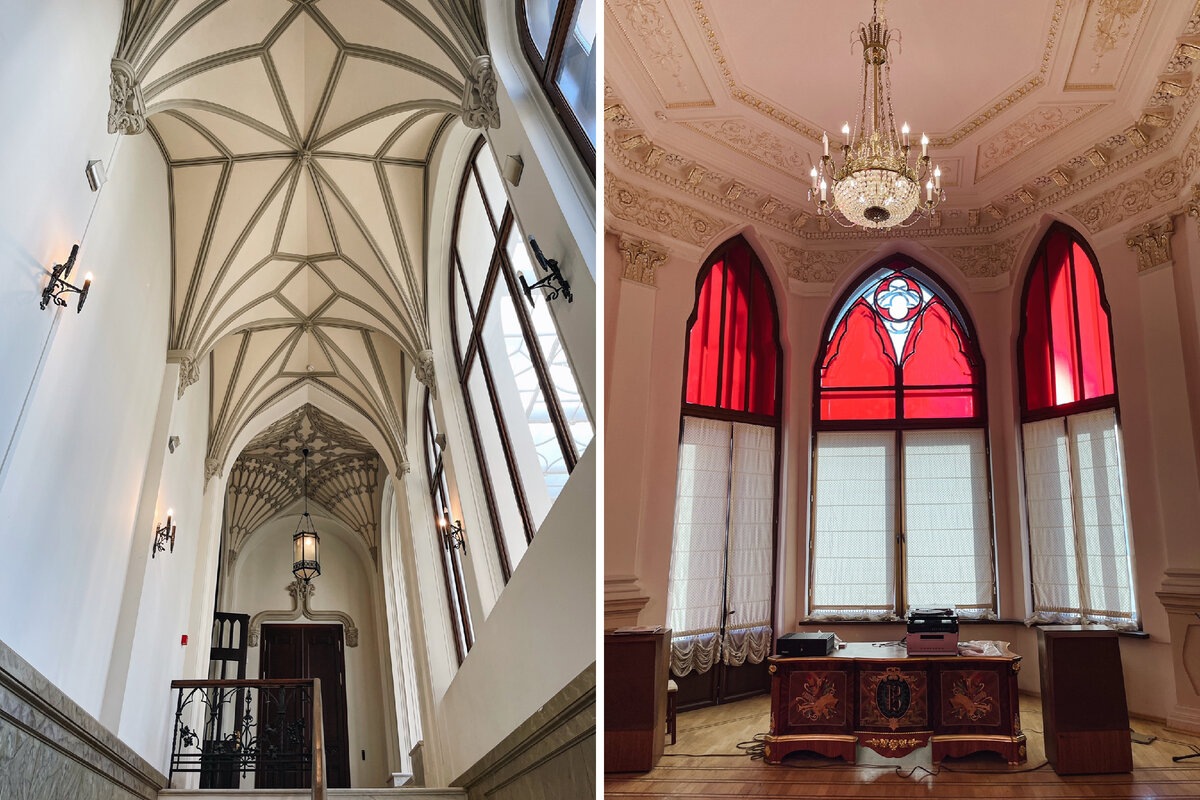 Парадная лестница и зал на втором этаже