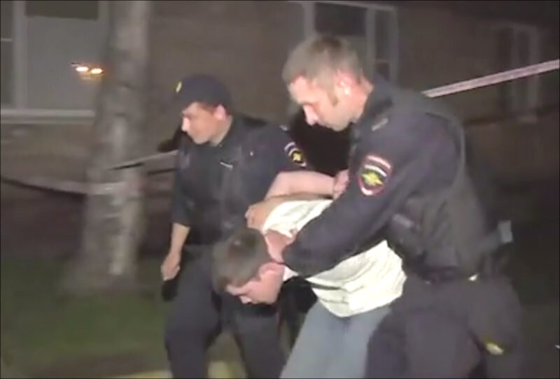 Один из задержанных. Кадр c сюжета РЕН ТВ