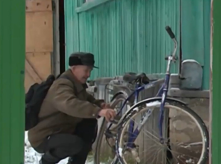 пенсионер налаживает своего коня