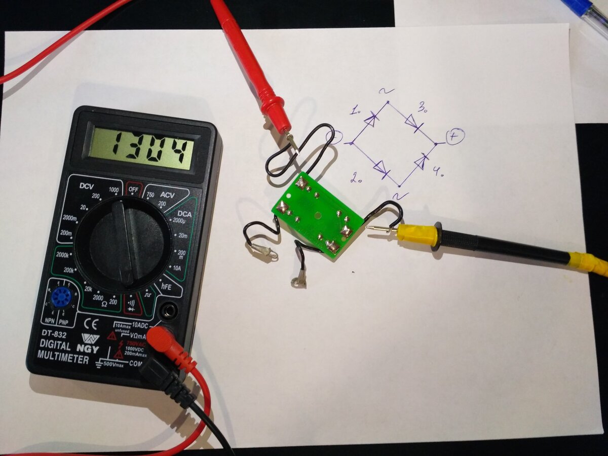 Проверяем диодный мост с помощью мультиметра | Энергофиксик | Дзен