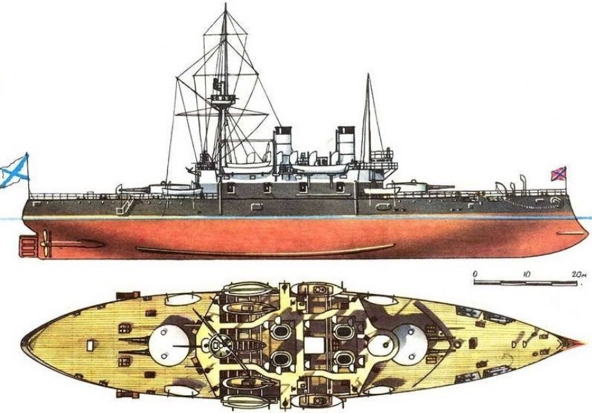 Броненосец наварин чертежи