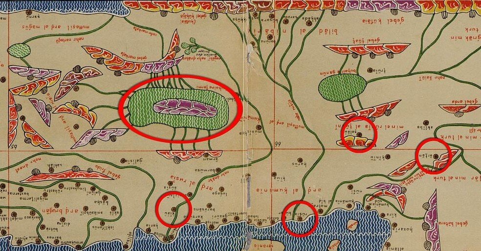 Отсутствие  на карте Азовского моря - ошибка картографов или  забытая реальность?