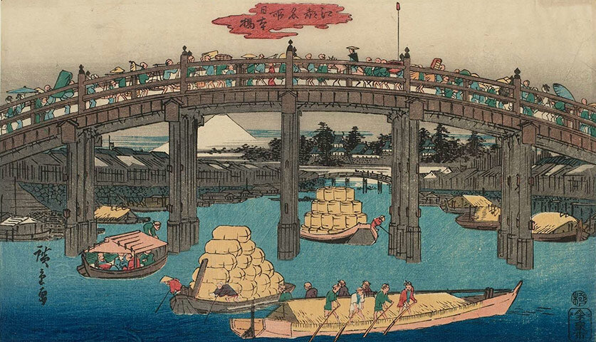Мост Нихонбаси на старой гравюре