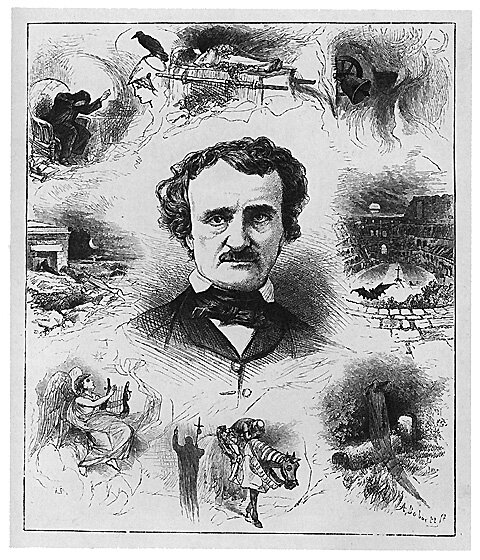 Эдгар По и его поэтические мотивы. Гравюра 1876 года. Источник: wikipedia.org