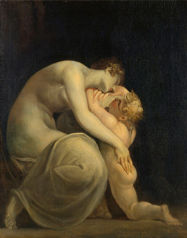 Генри Фузели.   Текмесса и  Еврисак, 1800-10 