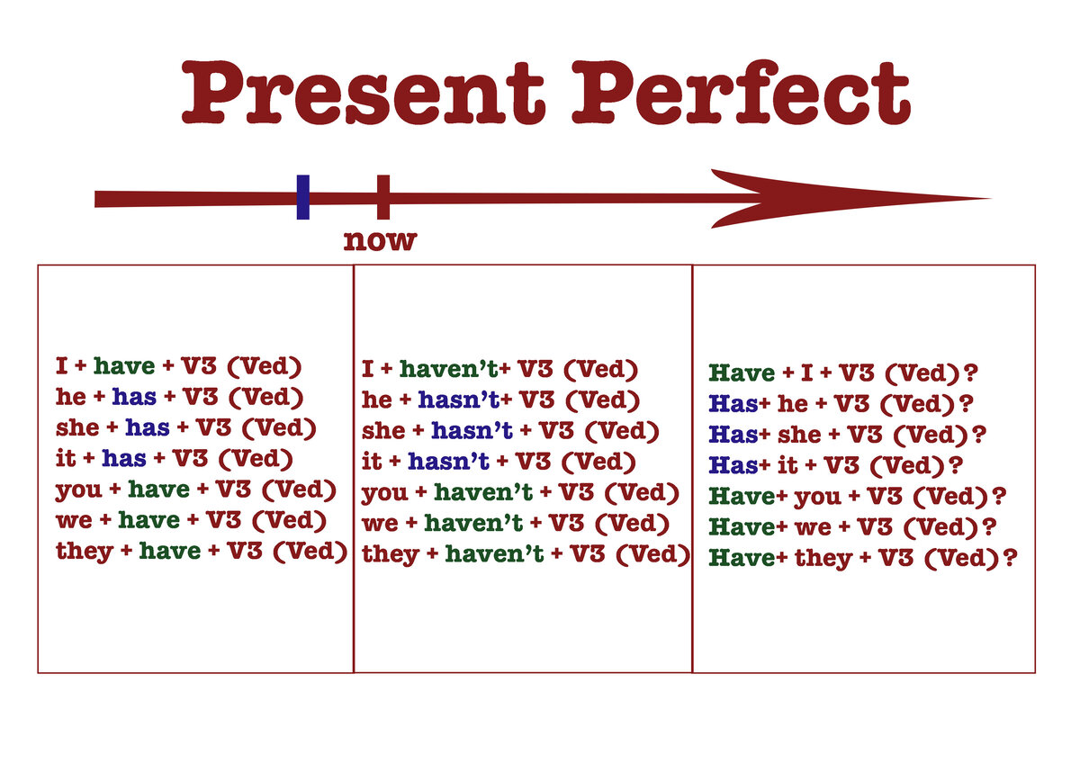 Present perfect simple схема