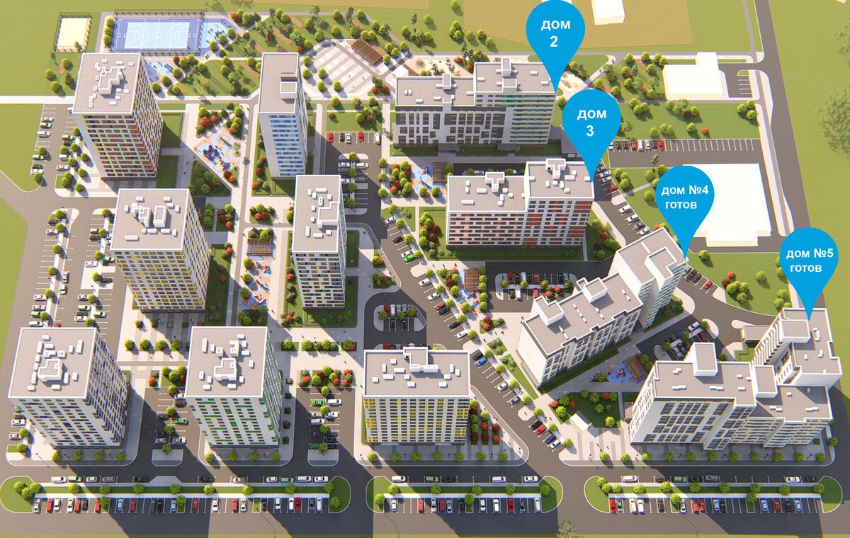 Жилой комплекс «Квартал Дружбы» по проекту 11 жилых домов комфорт-класса переменной этажности, возводимых по монолитно-кирпичной и кирпичной технологии.