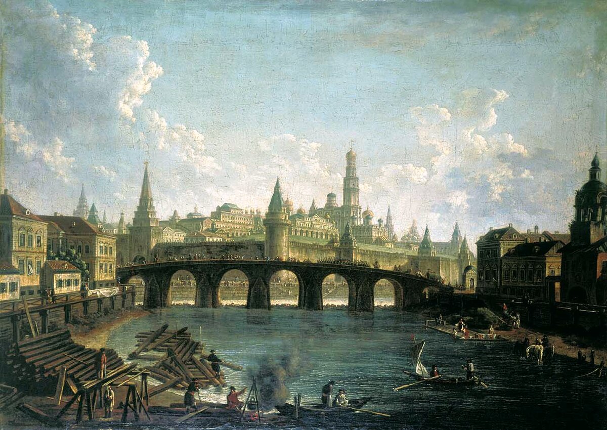 Ф.Я. Алексеев. Вид Большого Каменного моста. 1802 г. 