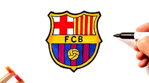 Как нарисовать логотип ФК Барселона | Ehedov Elnur | Дзен