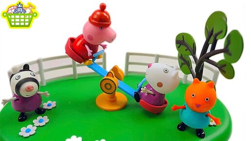 Свинка Пеппа и детская площадка - Видео для ребёнка Pepa Pig and playground  | Корзина Игрушек / Basket of Toys | Дзен