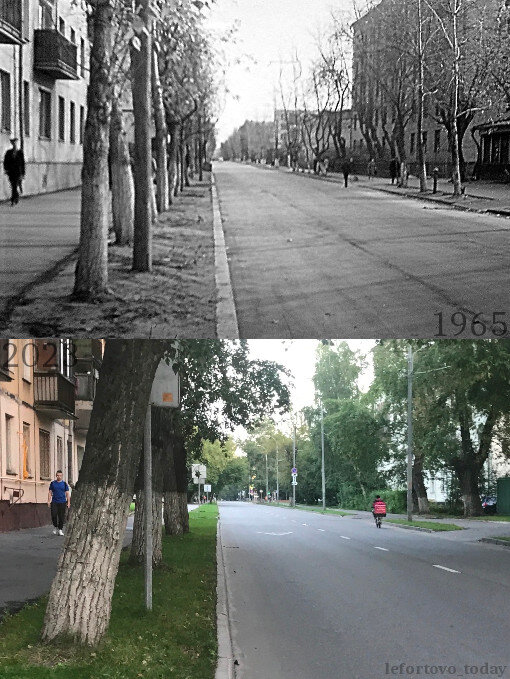 Ухтомская улица  1965 г. / 2023 г.