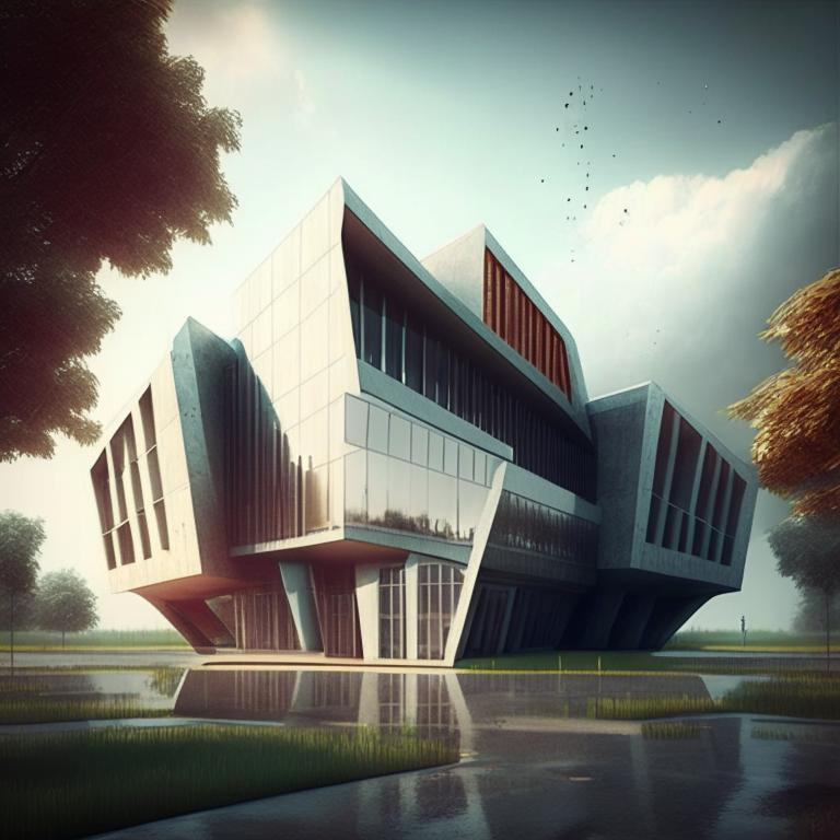 Вот так нейросеть видит современную школу; н/с kandinsky 2.1