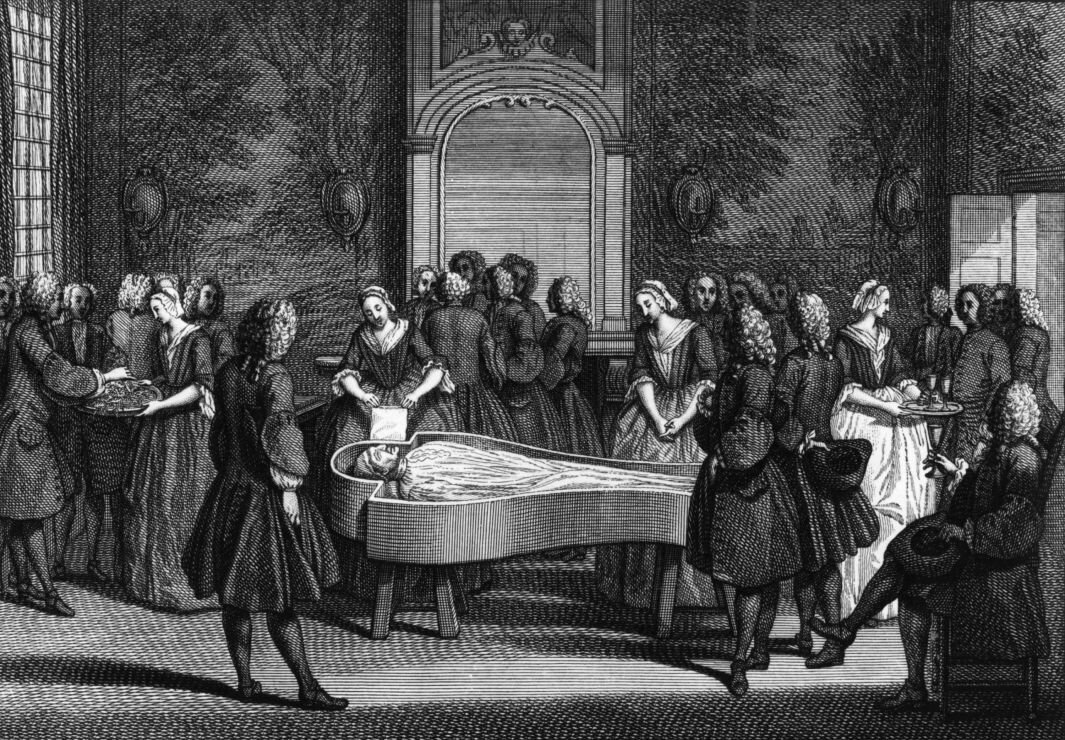 Сцена похорон. 1733 год