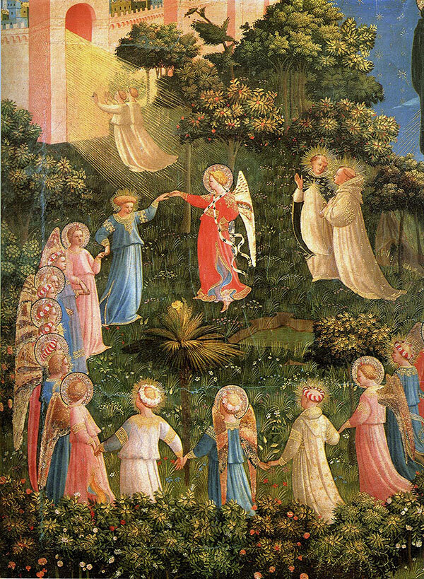 Фра Анджелико. Рай (фрагмент картины «Страшный суд»). 1430