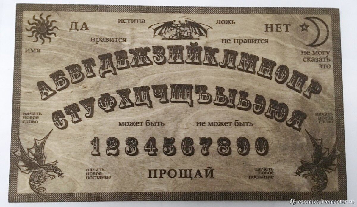 Доска Уиджи, картинка из Интернета