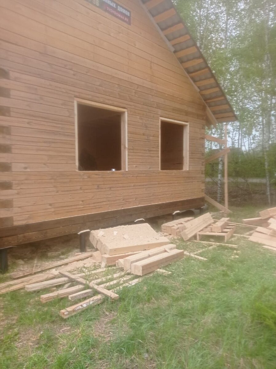 Окосячка в доме из бруса