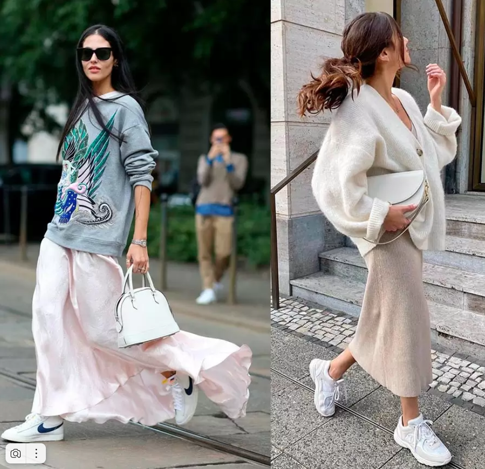 спорт-шик с образ с платьем