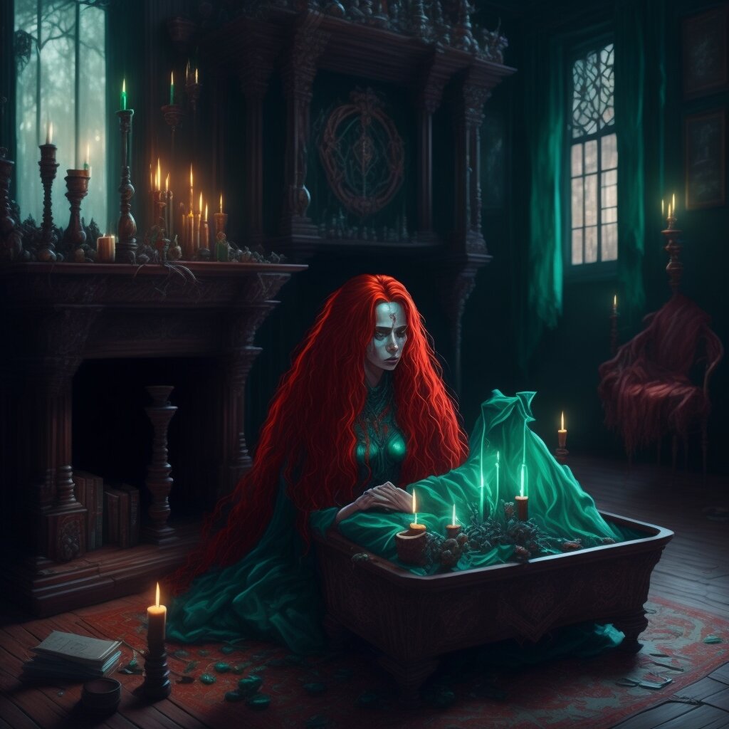 У колыбели. Автор: @graphdesignsolovei