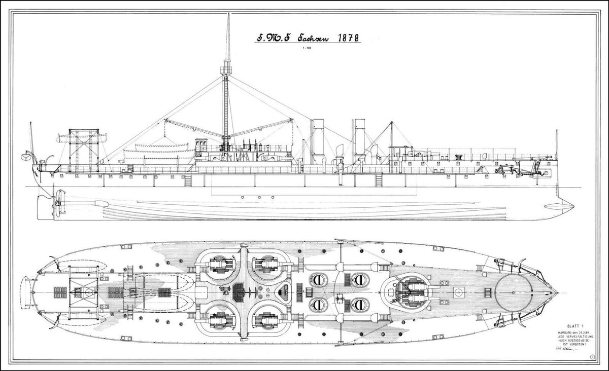 Sms Sachsen 1880