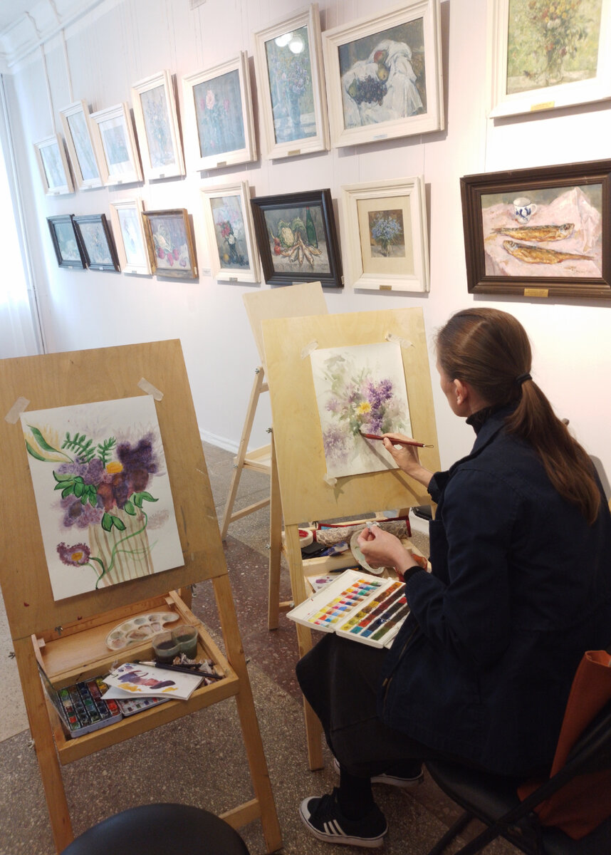 Рисуем сирень с художником Михаилом Левшиным.