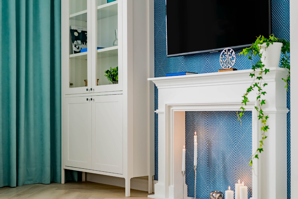 Интерьер гостиной в реализованном проекте квартиры. Солнечногорский район, МО