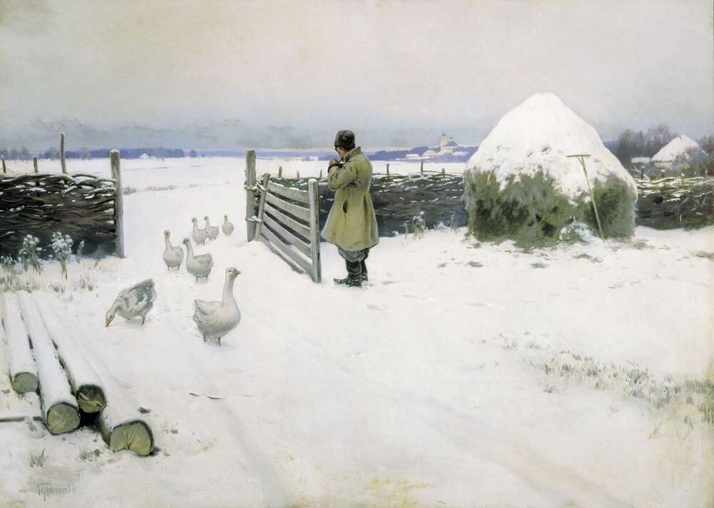 «Снег выпал» (1897) Государственная Третьяковская галерея