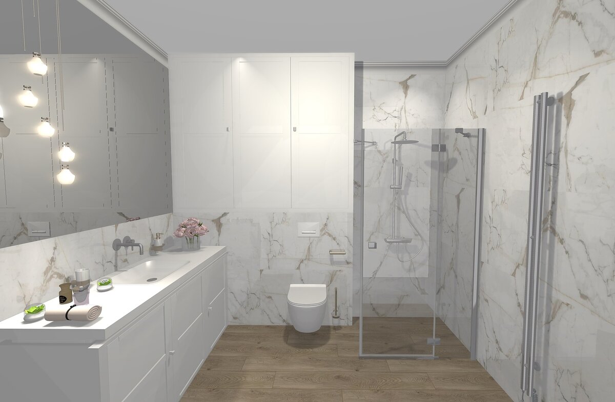 Дизайн-проект ванной комнаты "Дали Керамика" (Калининград)