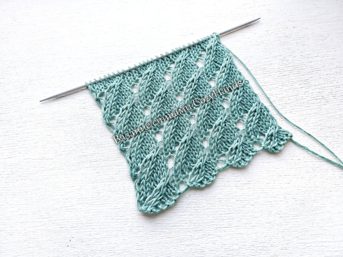 Фактурный узор для вязания джемпера, маечки, палантина