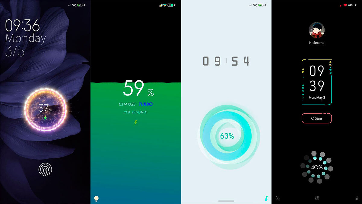 Примеры анимации зарядки на Xiaomi