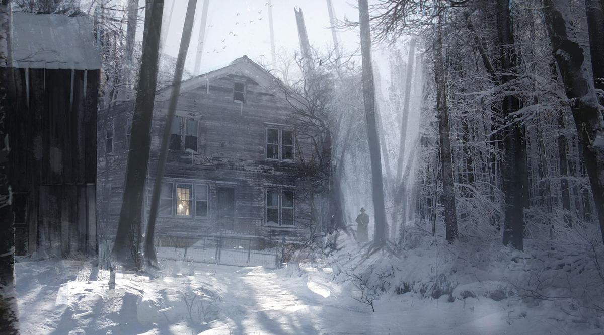 Заброшенный дом зимой