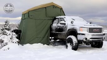 Снежный шторм | Ночевка в палатке на крыше джипа | Выживаем и готовим еду