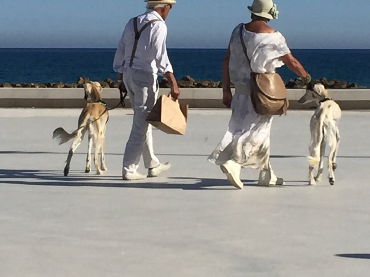 Как стильно выглядит эта пара! Просто восторг! Не смогла не сфотографировать их.